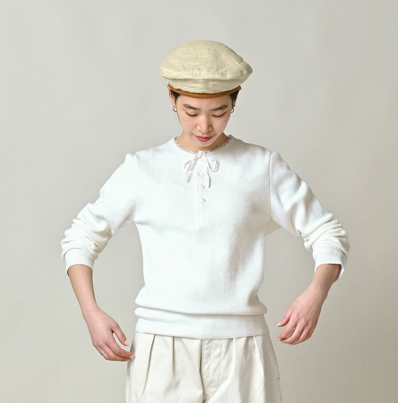 Rib Knit-sewn Henley - Image 6