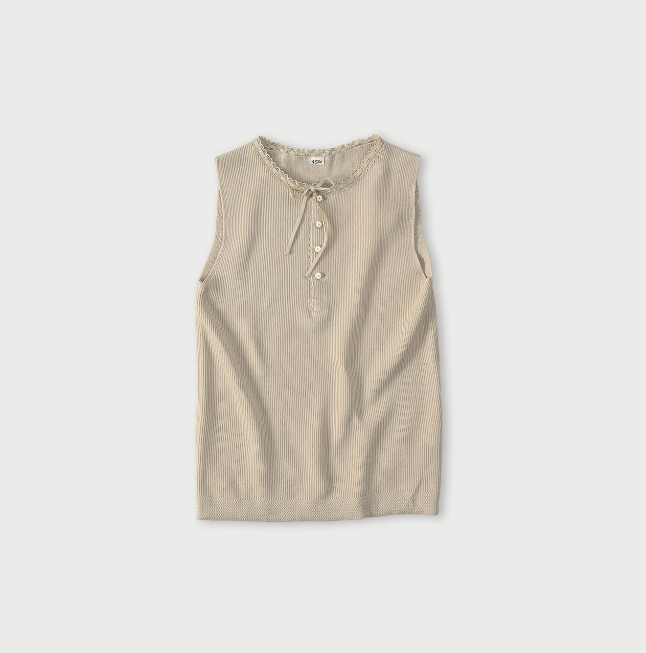 Rib Knit-sewn Camisole - Image 2
