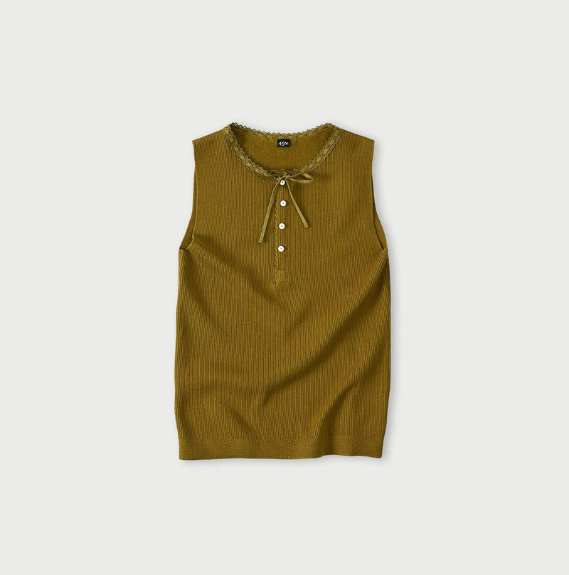 Rib Knit-sewn Camisole
