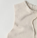 Rib Knit-sewn Camisole