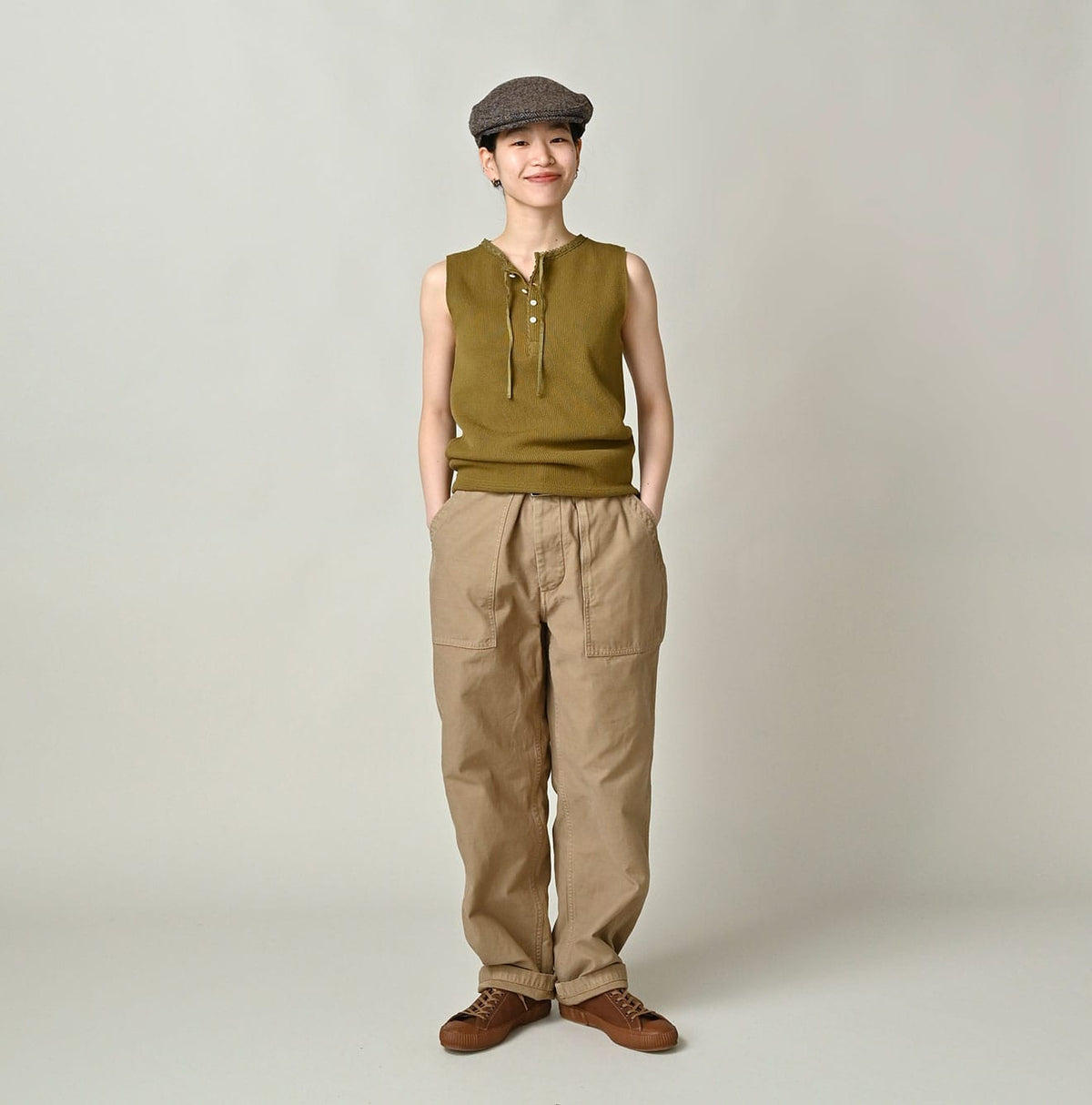 Rib Knit-sewn Camisole