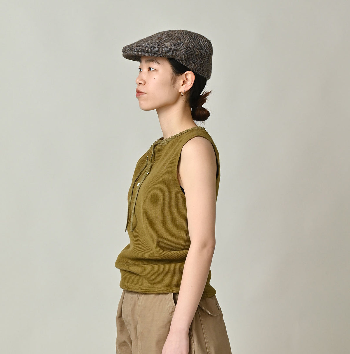 Rib Knit-sewn Camisole