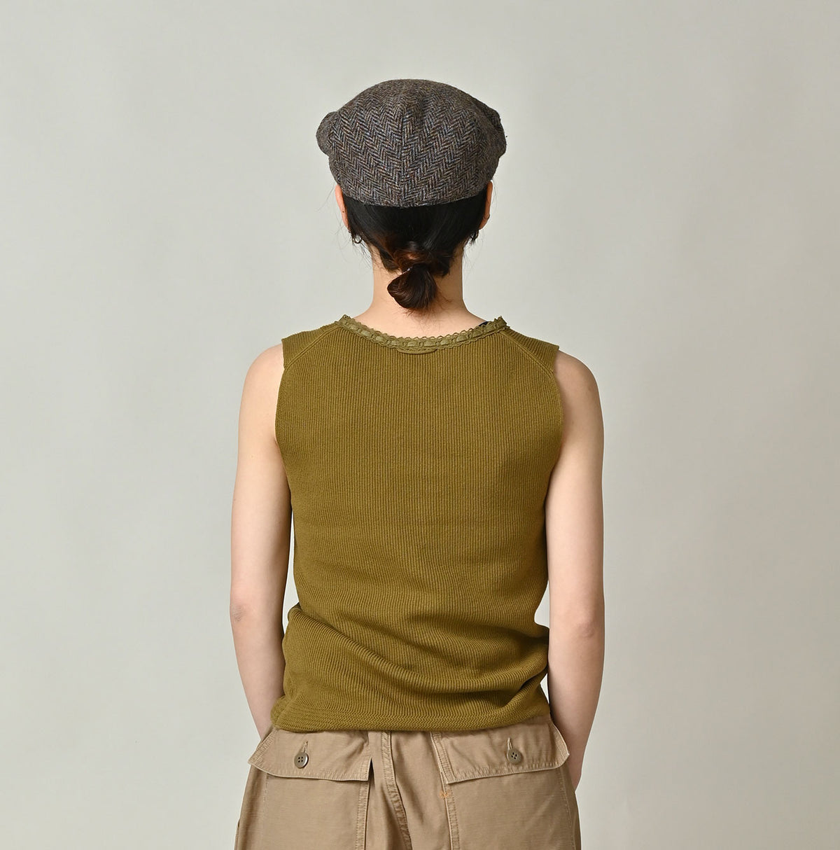 Rib Knit-sewn Camisole