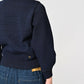 45R Indigo Puff Sleeve Cardigan