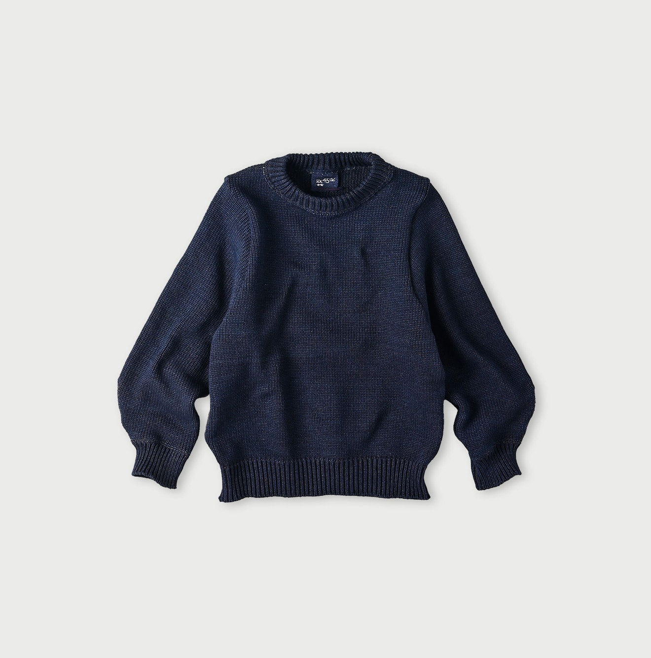 45R Indigo Puff Sleeve Sweater