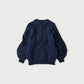 45R Indigo Puff Sleeve Sweater