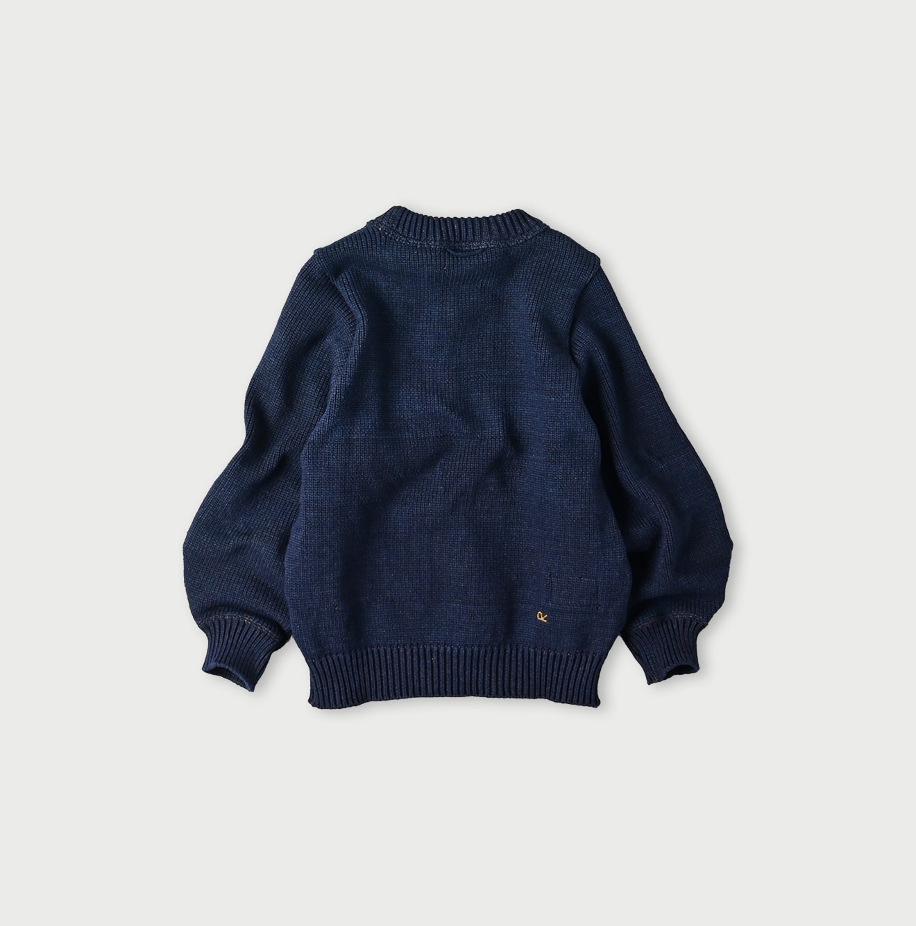 45R Indigo Puff Sleeve Sweater