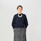 45R Indigo Puff Sleeve Sweater