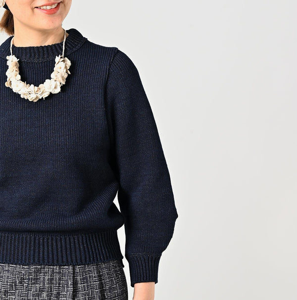 Indigo Puff Sleeve Sweater - 45R by 45rpm studio