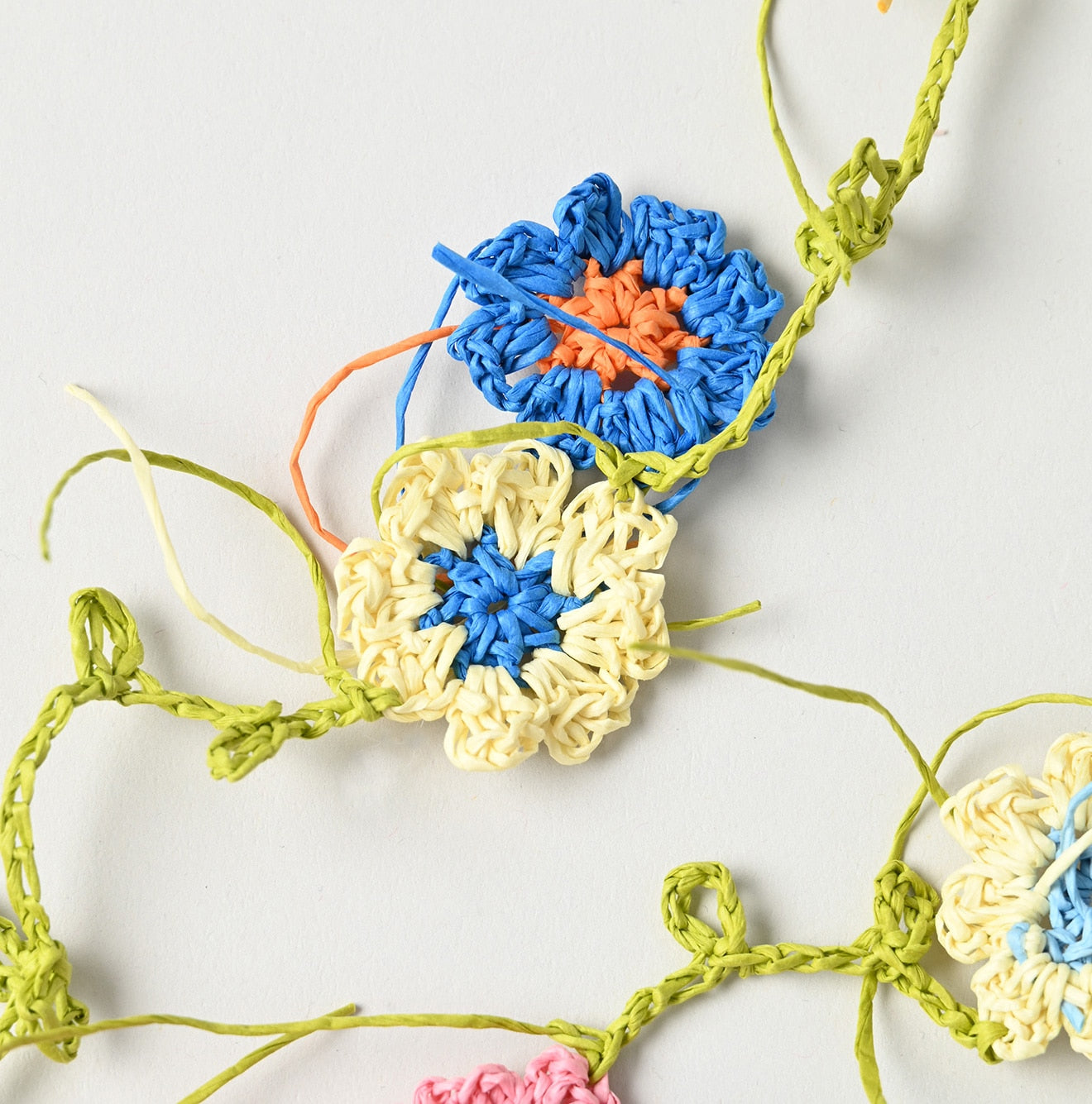 45R Crochet Flower Necklace