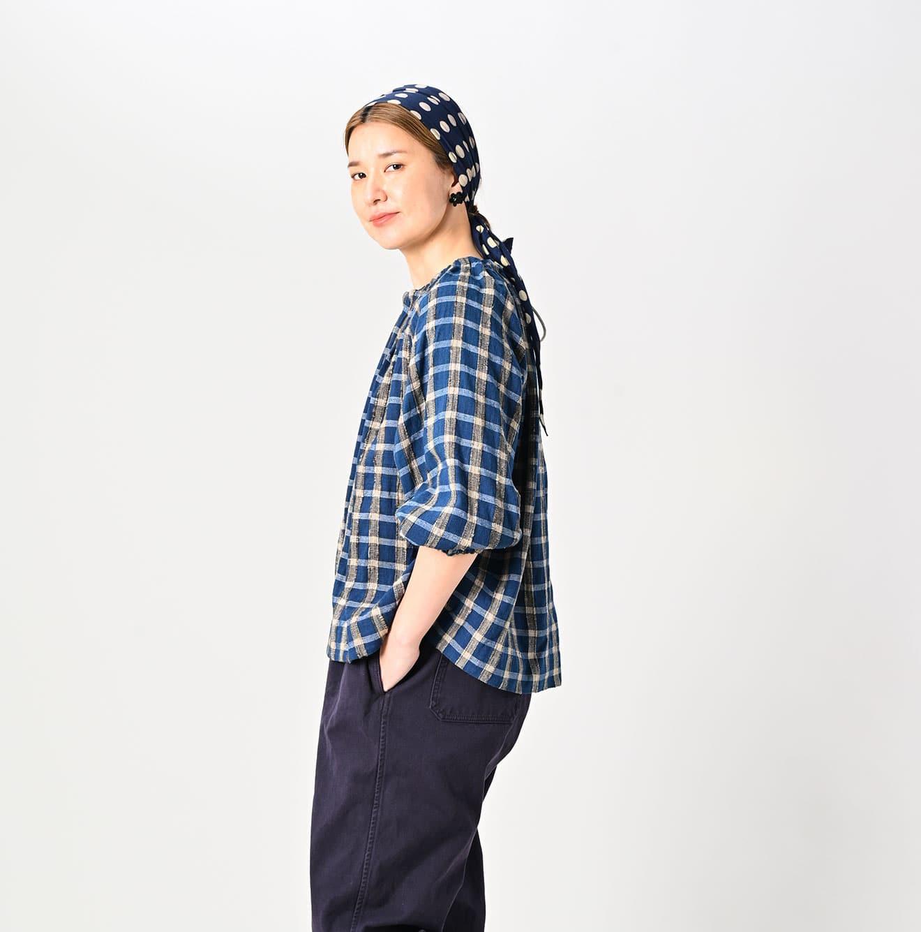 Silk Tanba-cloth Tuck Blouse - 45R by 45rpm studio