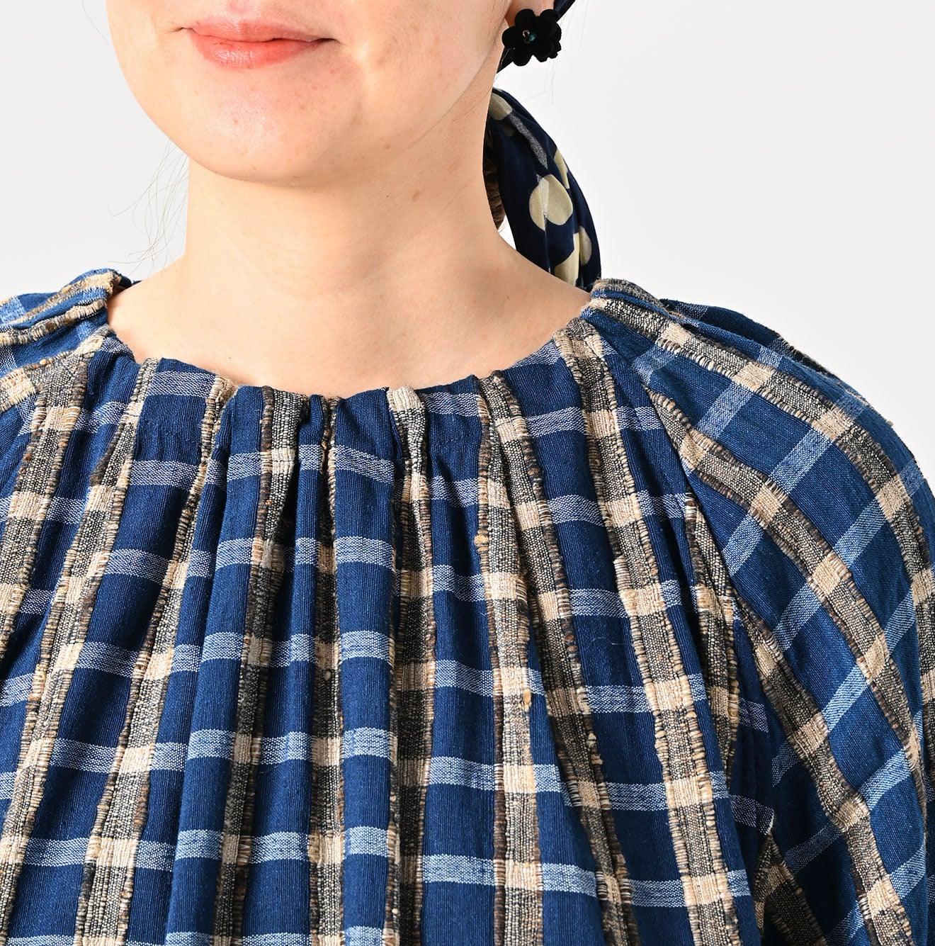 Silk Tanba-cloth Tuck Blouse - 45R by 45rpm studio