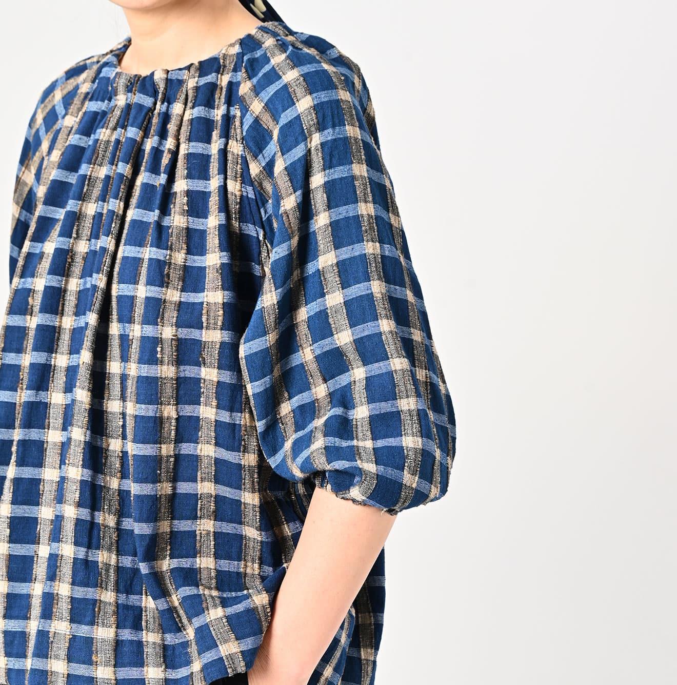 Silk Tanba-cloth Tuck Blouse - 45R by 45rpm studio