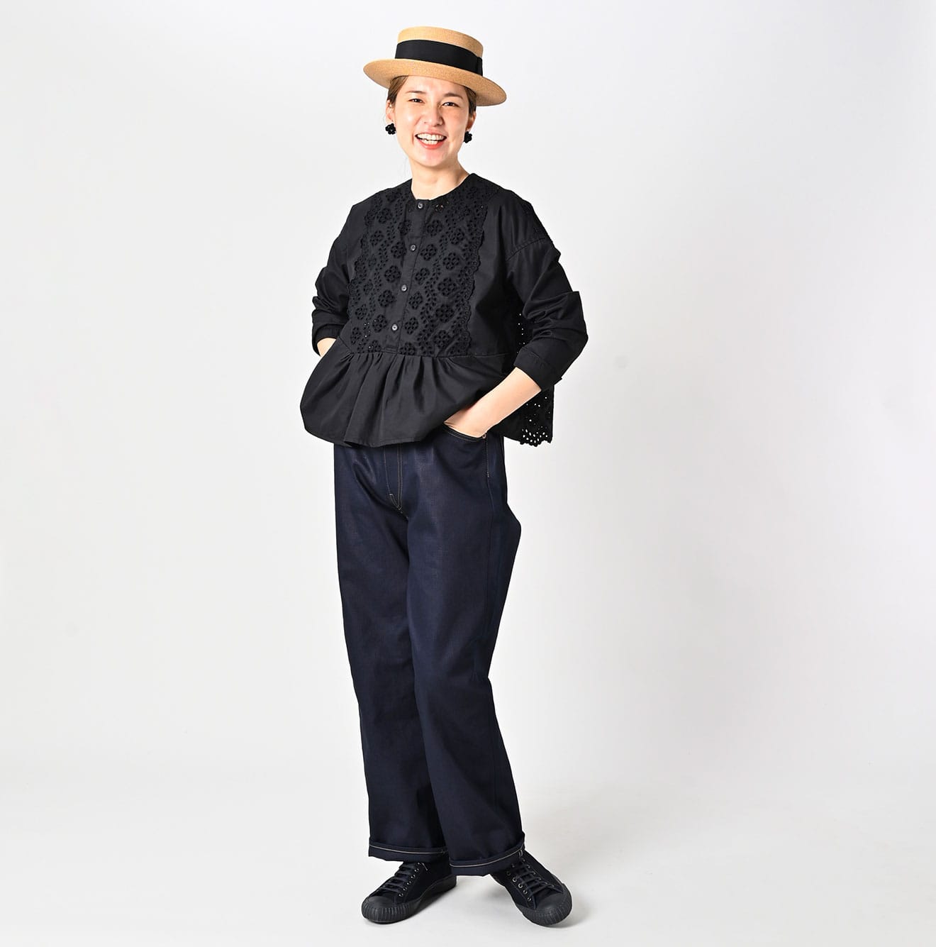 Light Gabardine Cutwork Blouse - 45R by 45rpm studio