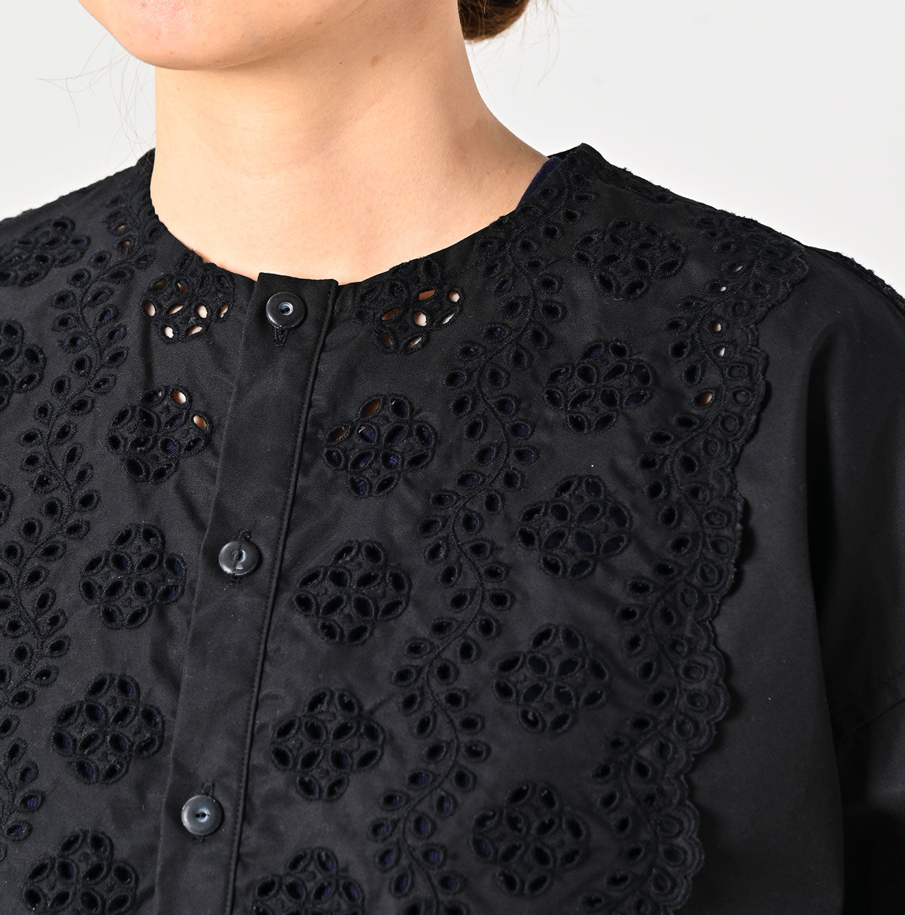 45R Light Gabardine Cutwork Blouse