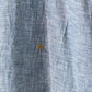 45R Indigo Dungaree Gauze Shirring Tunic Blouse