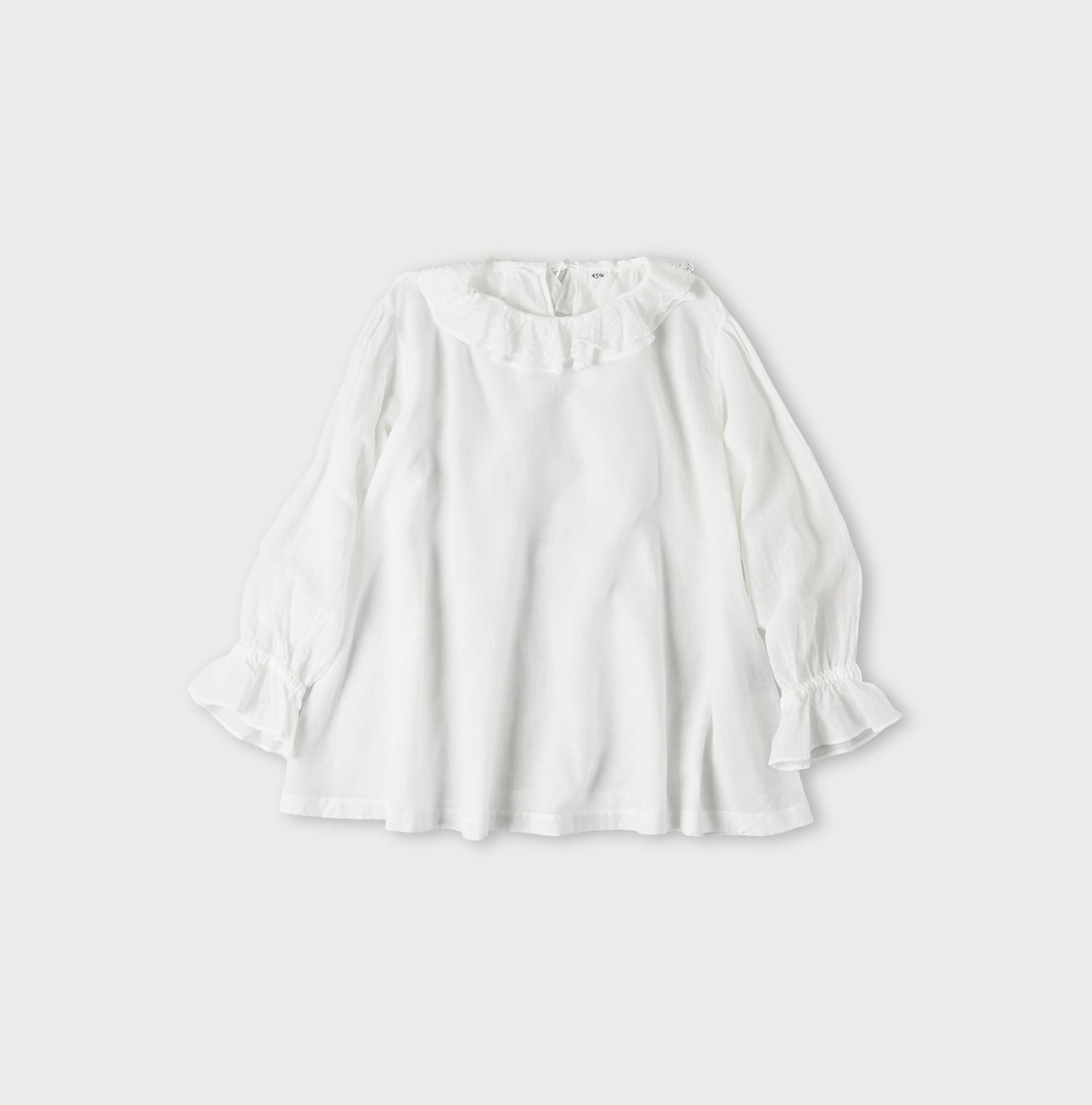 Gauze Frilled Collar Blouse