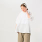 45R Gauze Frilled Collar Blouse