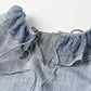 45R Indigo Gauze Frilled Collar Blouse