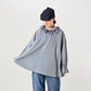 45R Indigo Gauze Frilled Collar Blouse