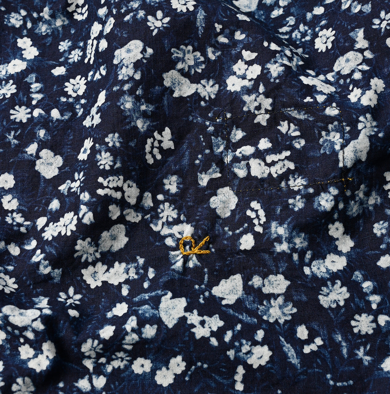 45R Indigo Ukiuki Flower Petit Loafer Shirt