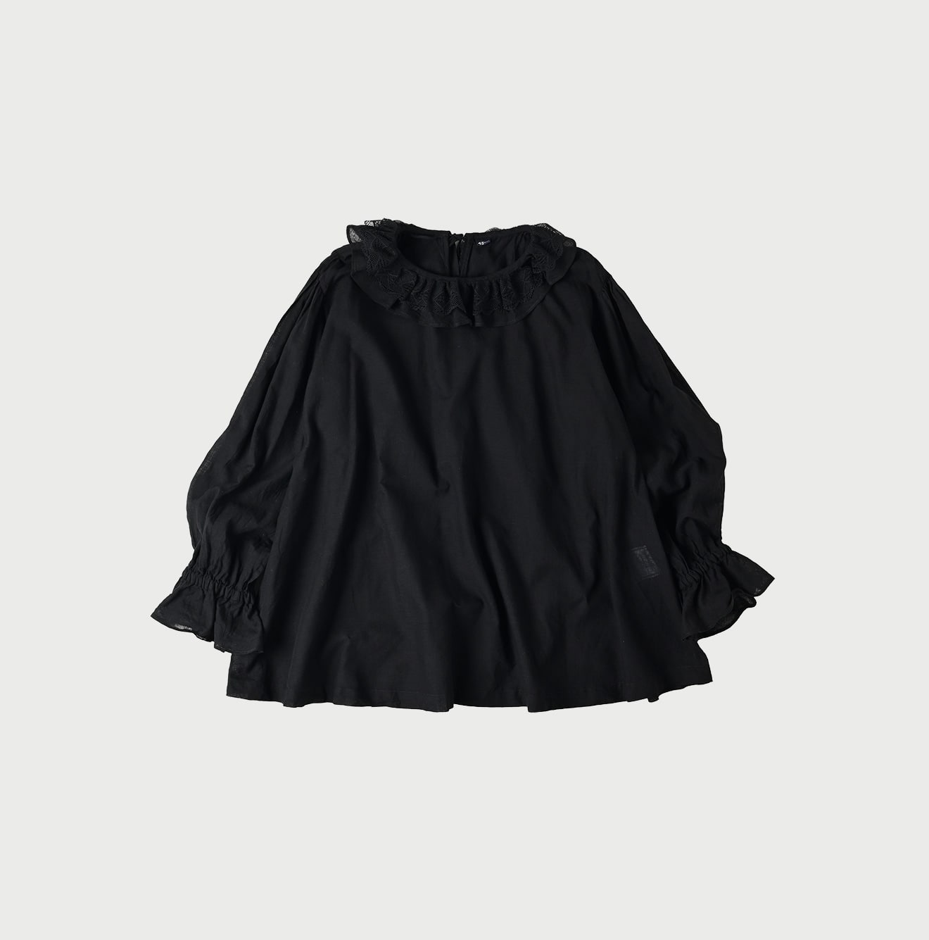 45R Gauze Frilled Collar Blouse