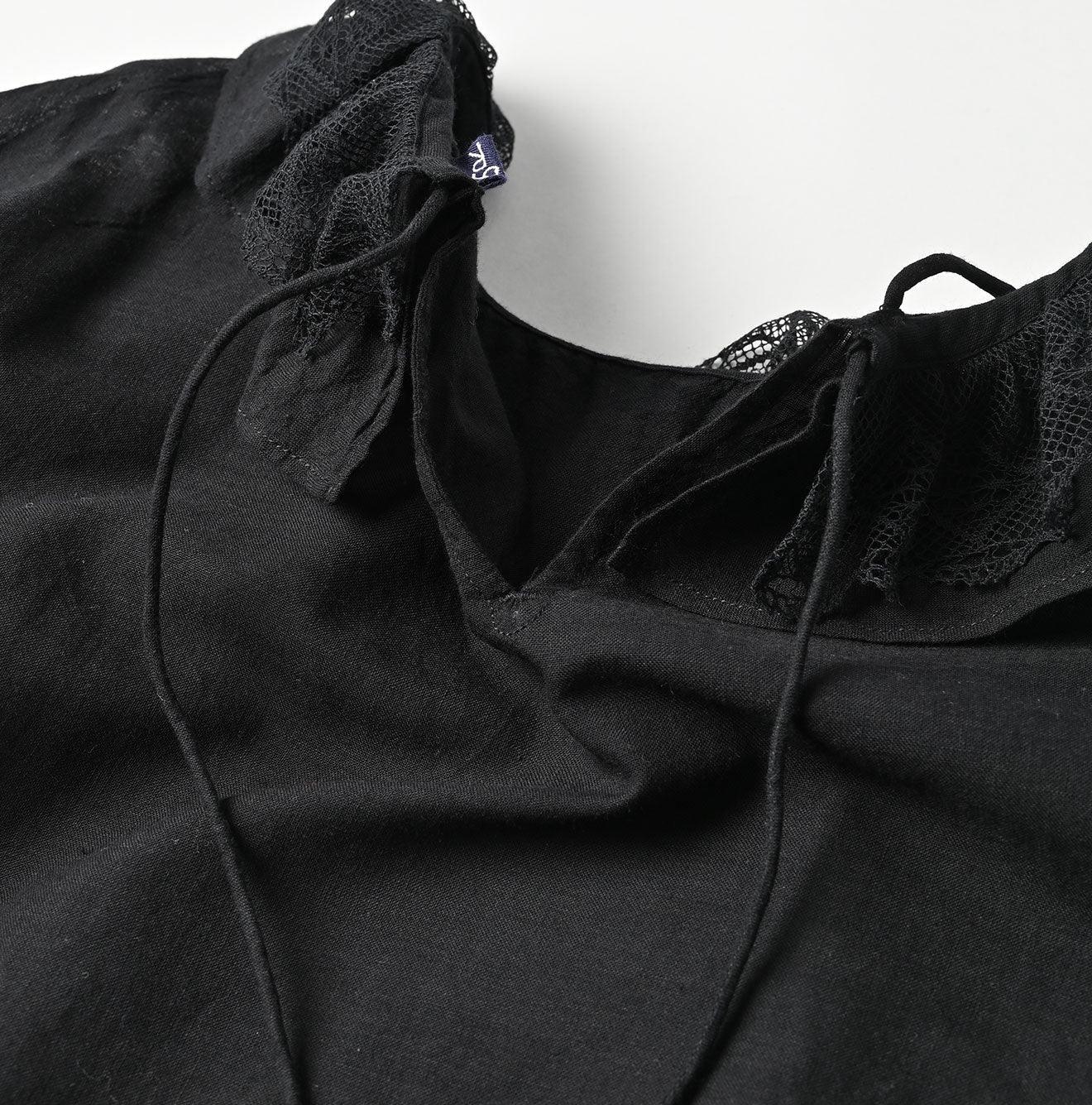 Gauze Frilled Collar Blouse – 45R GLOBAL
