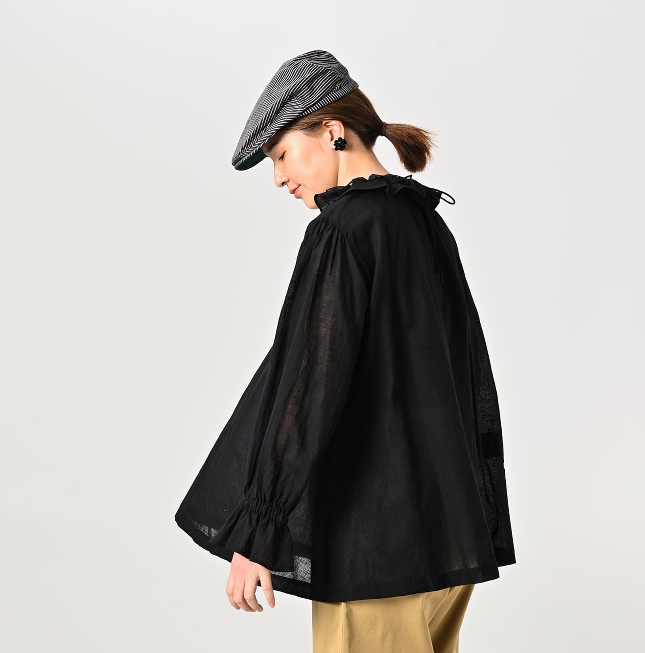 Gauze Frilled Collar Blouse - 45R by 45rpm studio