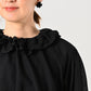 45R Gauze Frilled Collar Blouse