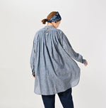 Indigo Gauze Henley Shirt - 45R by 45rpm studio