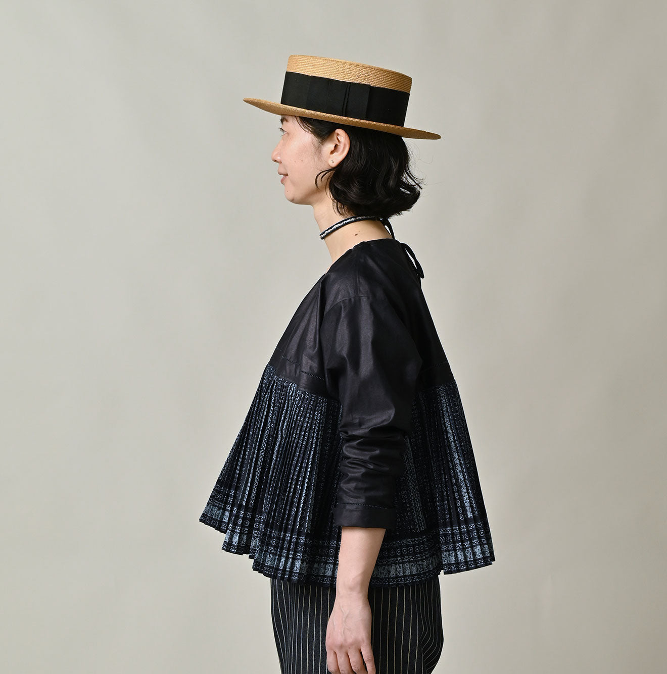 45R Indigo Bassen Sarasa Blouse