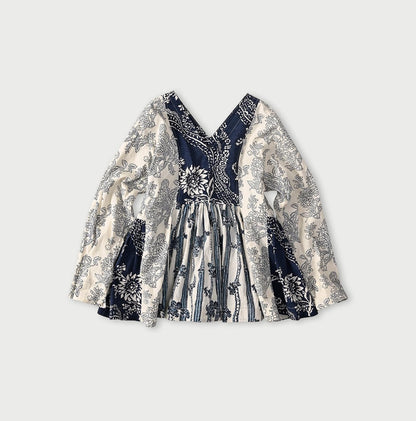 45R Khadi Block-Print Patchwork Blouse