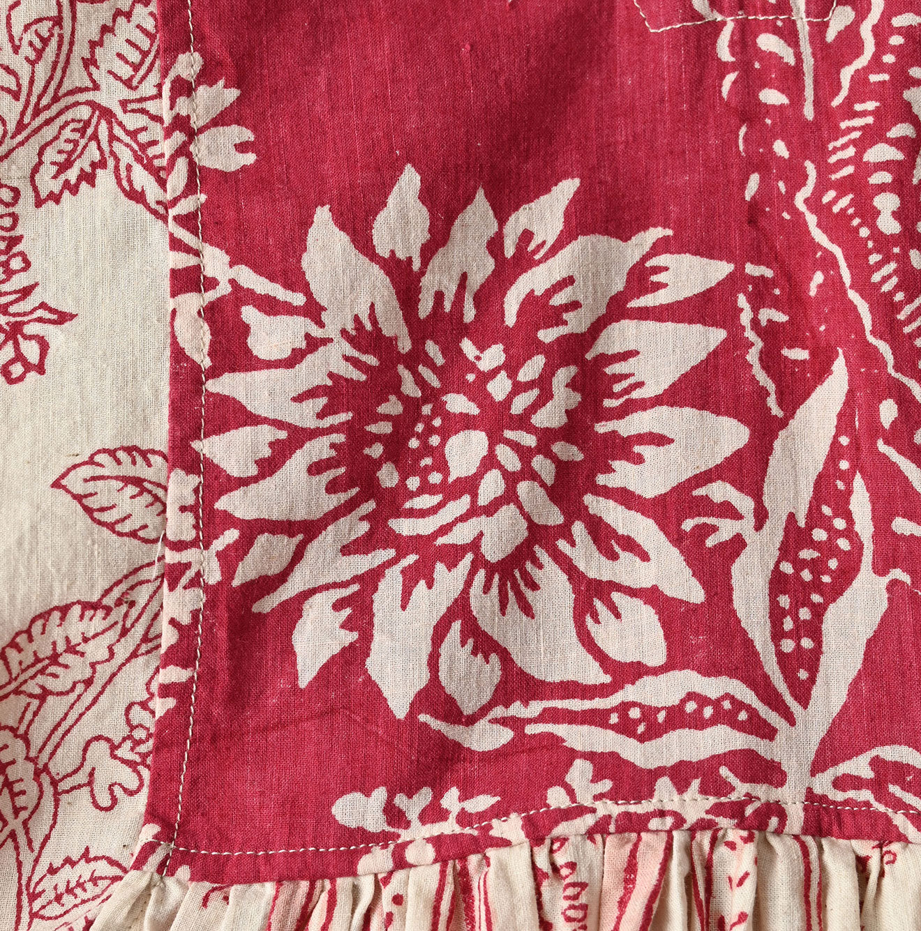 45R Khadi Block-Print Patchwork Blouse