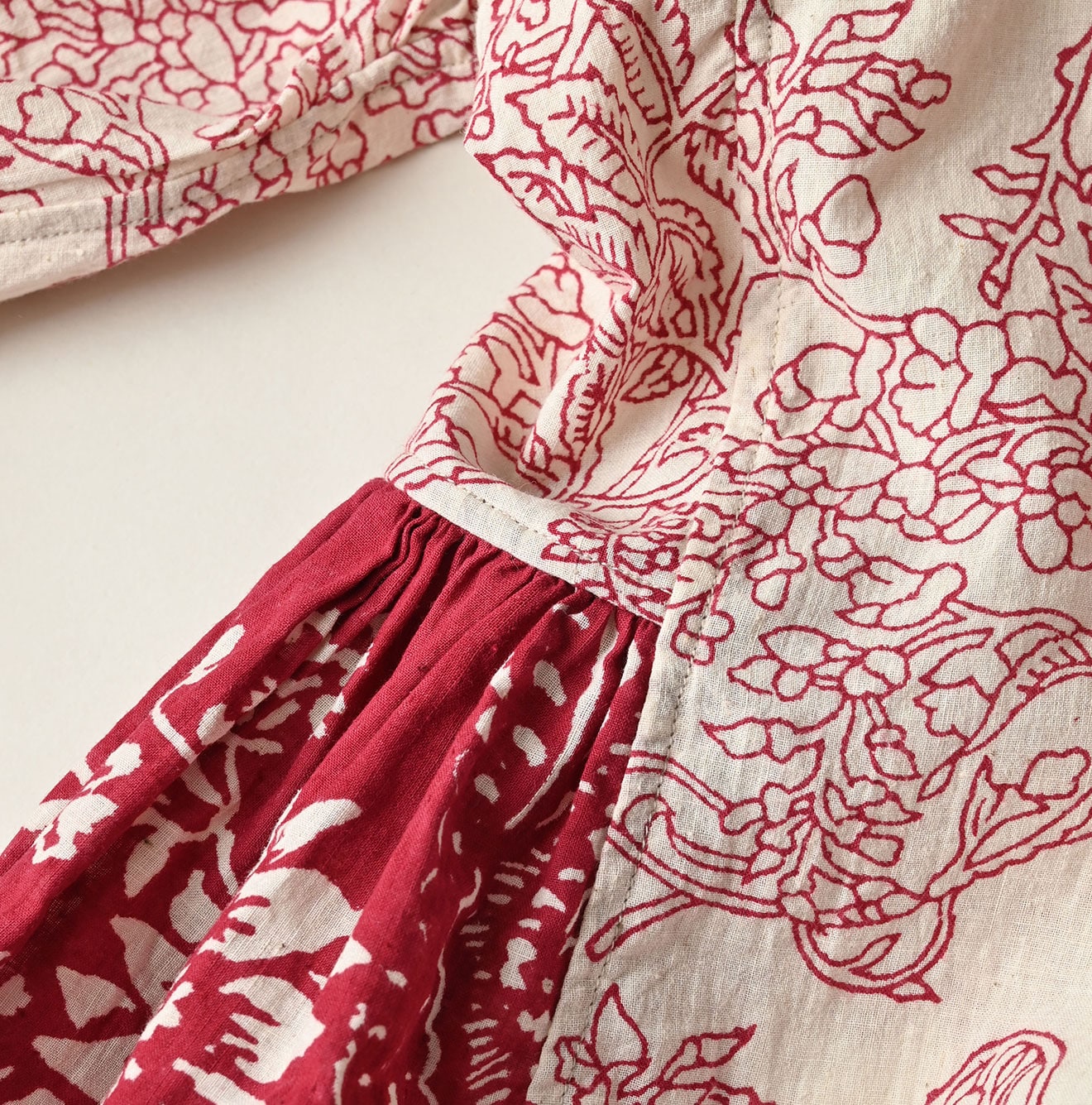 45R Khadi Block-Print Patchwork Blouse - Image 15