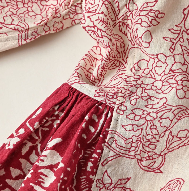 45R Khadi Block-Print Patchwork Blouse - Image 15