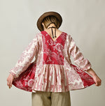 45R Khadi Block-Print Patchwork Blouse