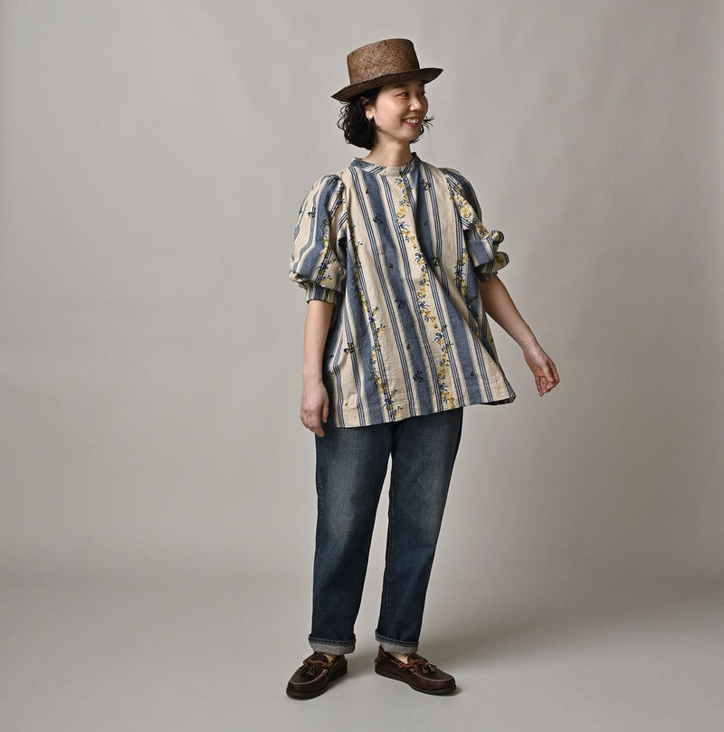 45R Khadi Ox Sajiki Puff Sleeve Blouse - Image 4