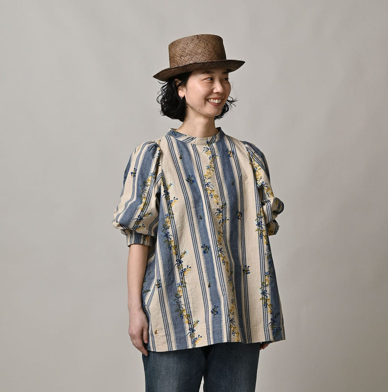 45R Khadi Ox Sajiki Puff Sleeve Blouse - Image 5