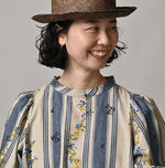 45R Khadi Ox Sajiki Puff Sleeve Blouse