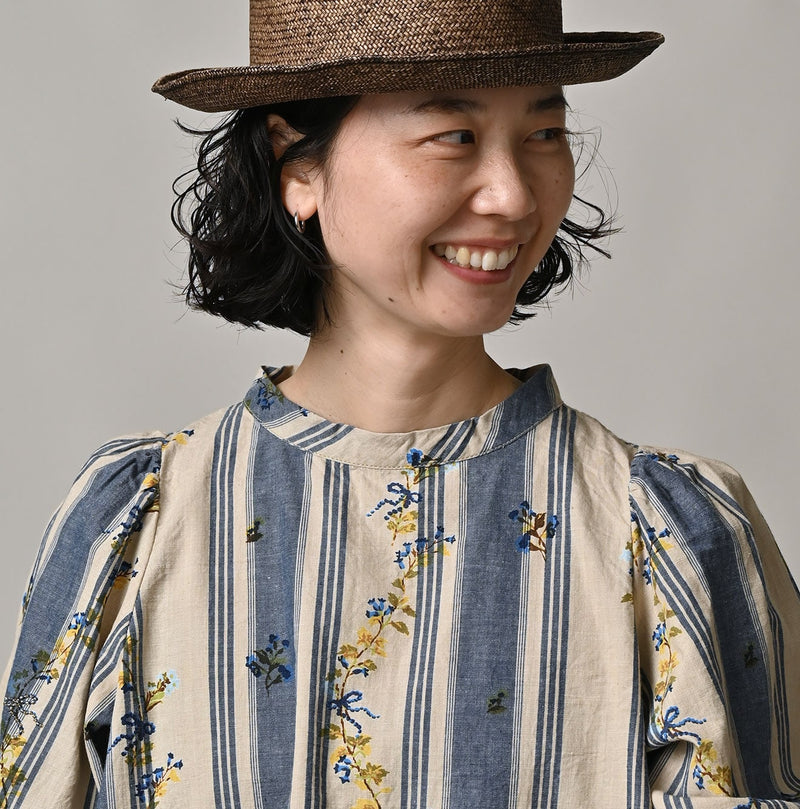 45R Khadi Ox Sajiki Puff Sleeve Blouse - Image 9