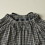 45R Indigo Doublecloth Shirring Blouse