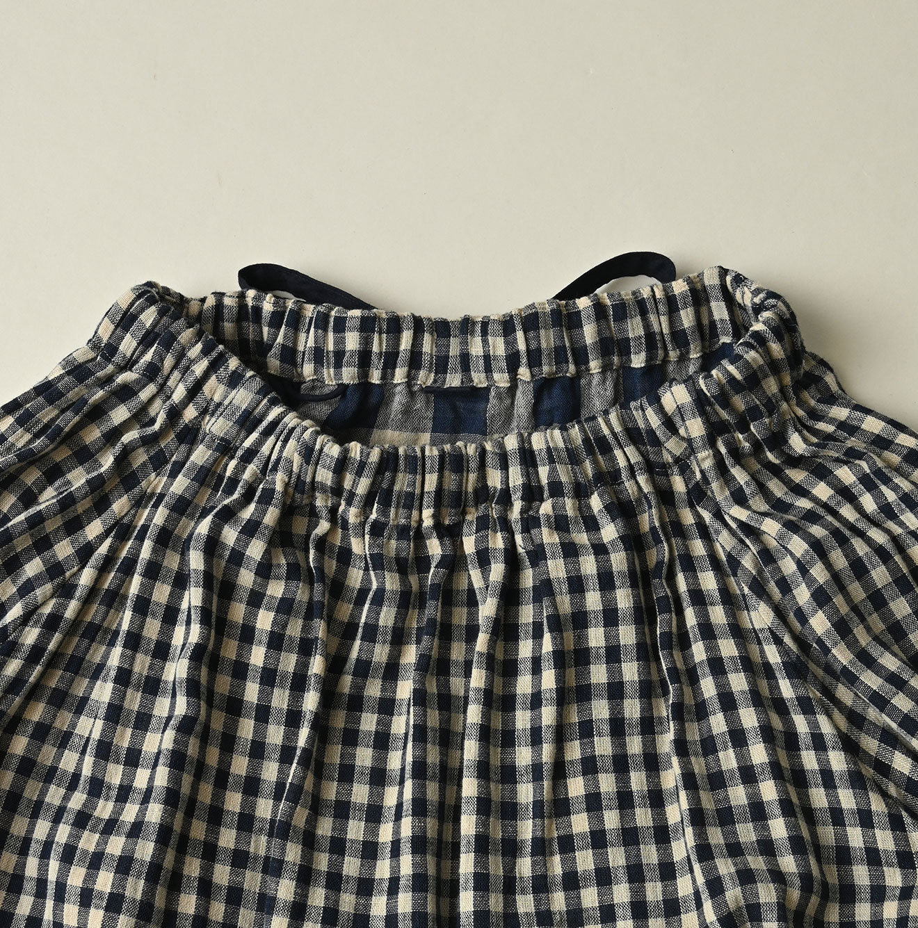 45R Indigo Doublecloth Shirring Blouse - Image 12