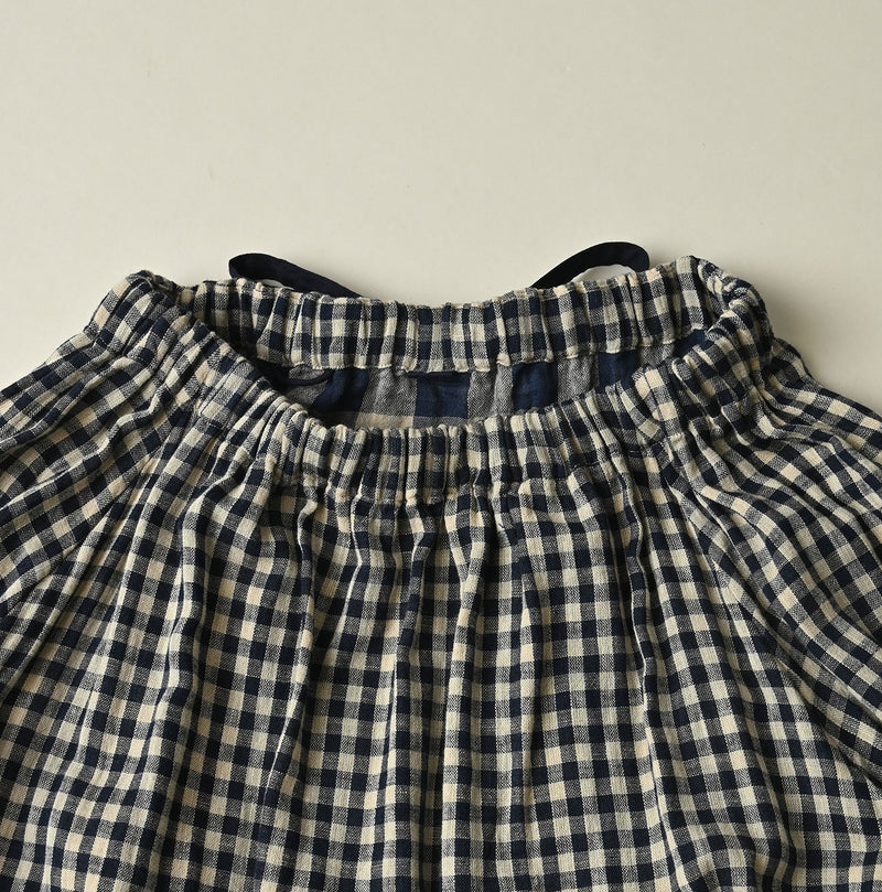 45R Indigo Doublecloth Shirring Blouse - Image 12
