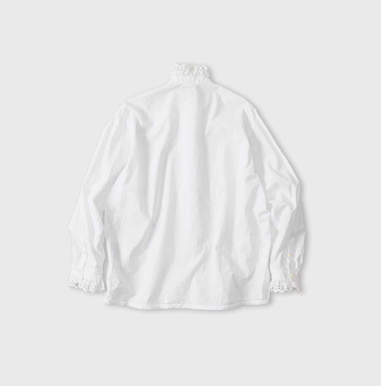 45R Supima Batiste Cutwork Blouse (White)