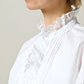 45R Supima Batiste Cutwork Blouse (White)