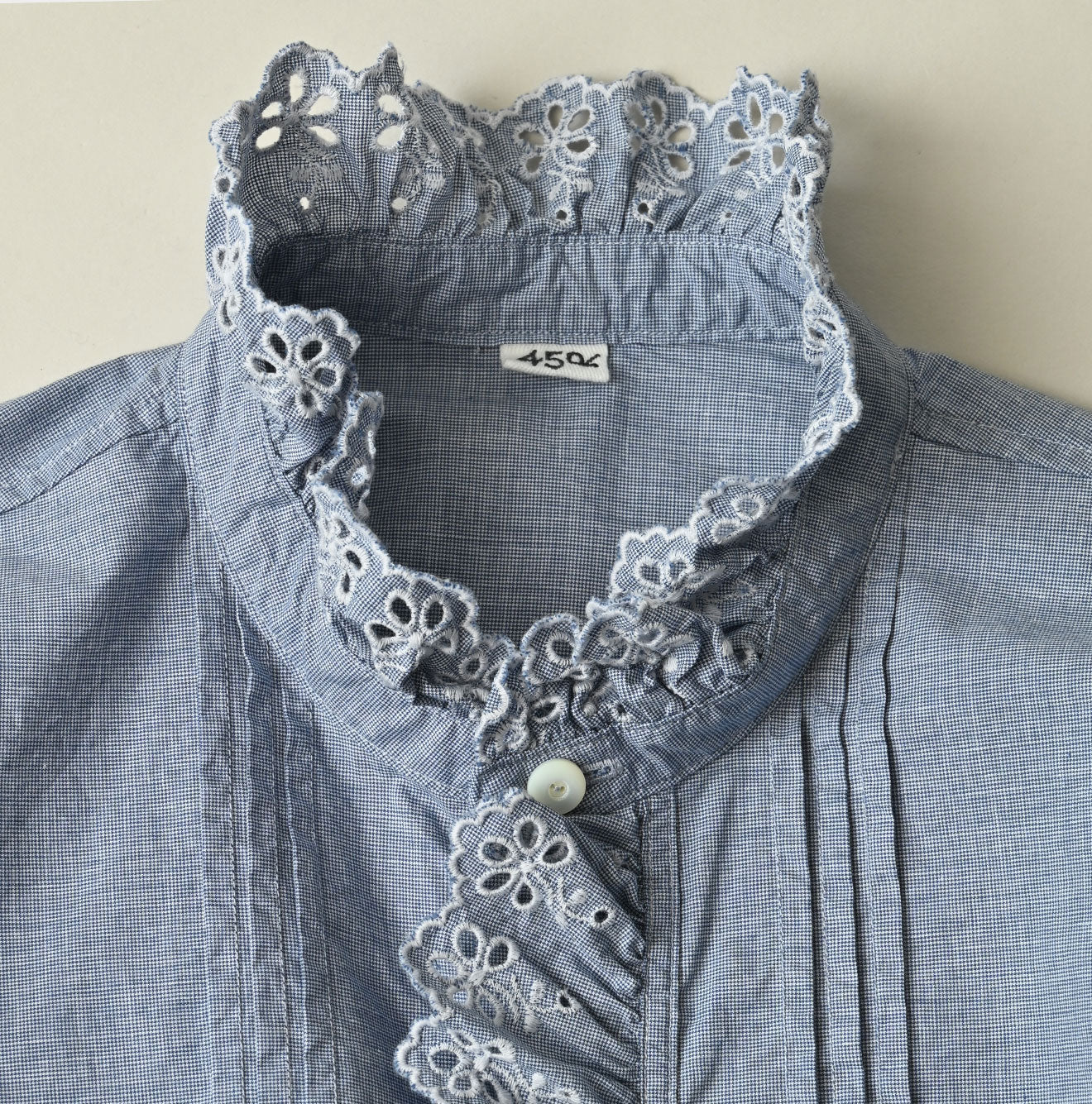 45R Supima Batistie Cutwork Blouse - Image 13