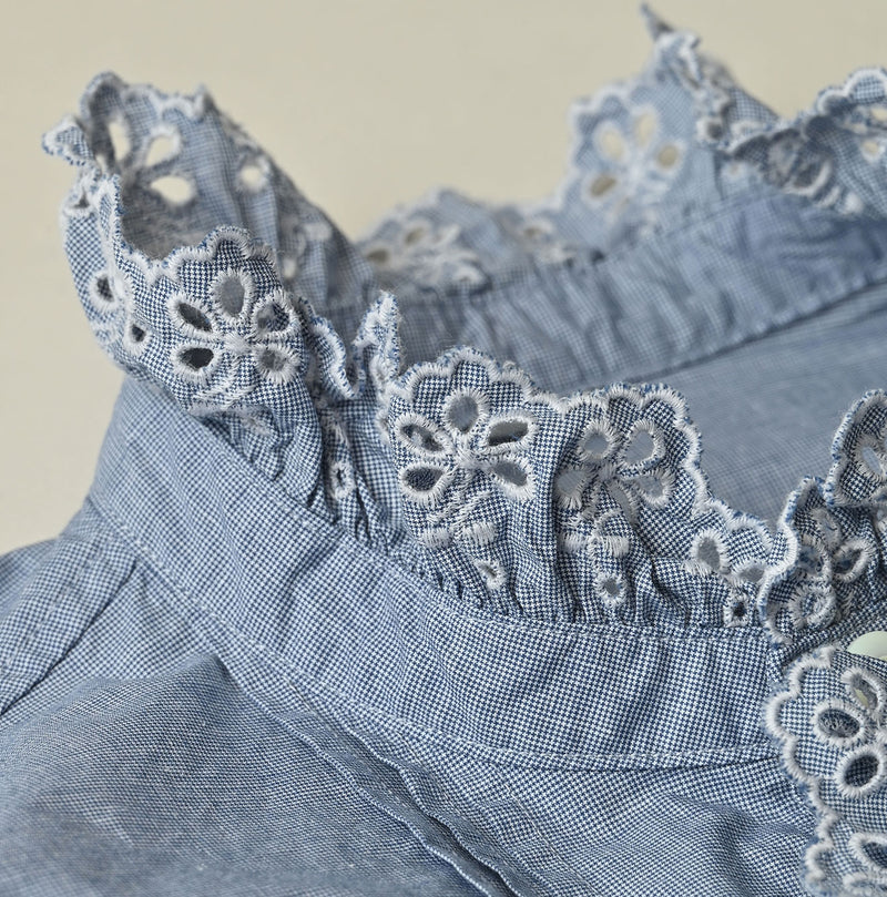 45R Supima Batistie Cutwork Blouse - Image 14