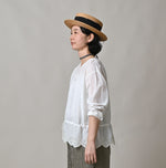 45R Khadi Peplum Cutwork Embroidery M-Shirt