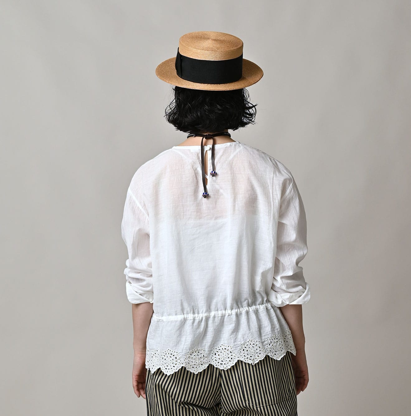 45R Khadi Peplum Cutwork Embroidery M-Shirt - Image 5