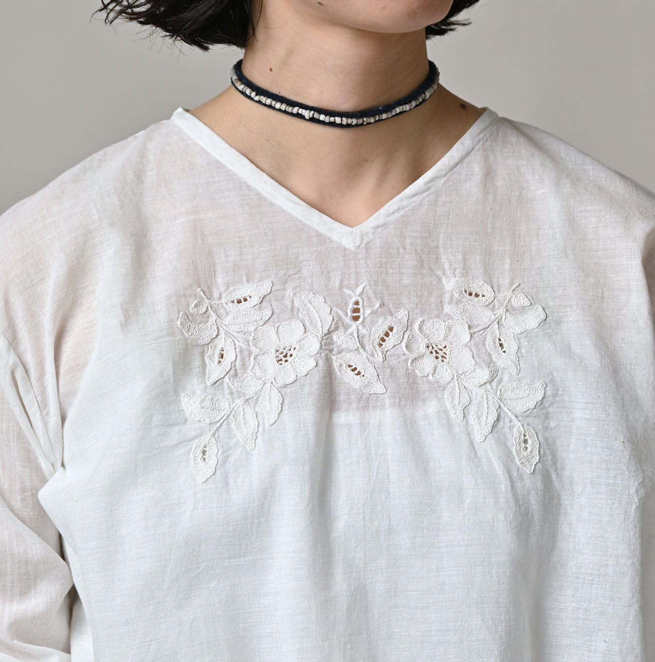 45R Khadi Peplum Cutwork Embroidery M-Shirt - Image 7